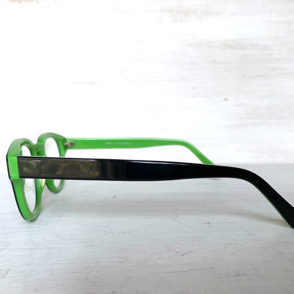 New Bold Acetate +1.00 Reading Glasses Green Black Horn rim Unisex - Picture 6 of 13